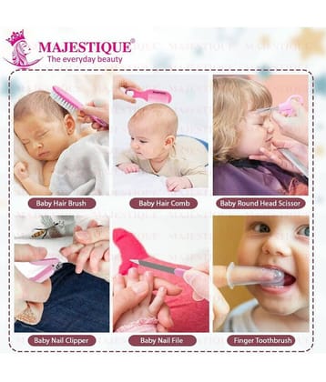 Majestique Luxury Portable Baby Care Kit, 11 Piece Healthcare & Grooming Set (Assorted Color)