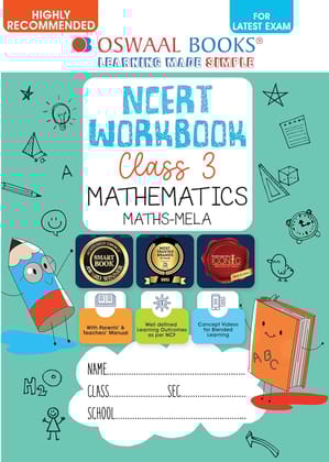Oswaal NCERT Workbook mathematics (Maths Mela)class 3 with latest syllabus 2025 [Paperback] oswaal