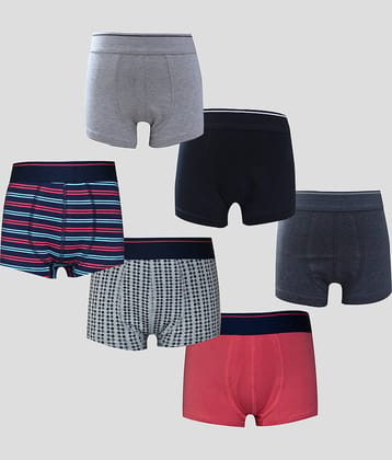 Ariel Pack of 6 Boys Cotton Trunks ( Multicolor )