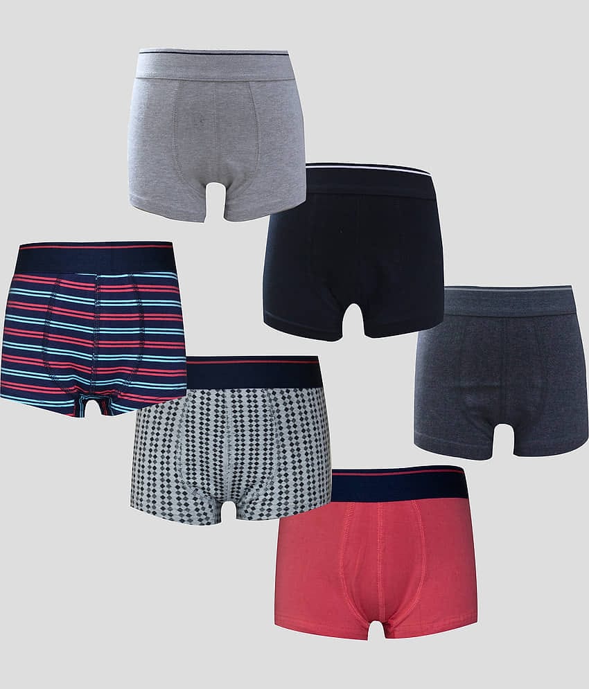 Ariel Pack of 6 Boys Cotton Trunks ( Multicolor )