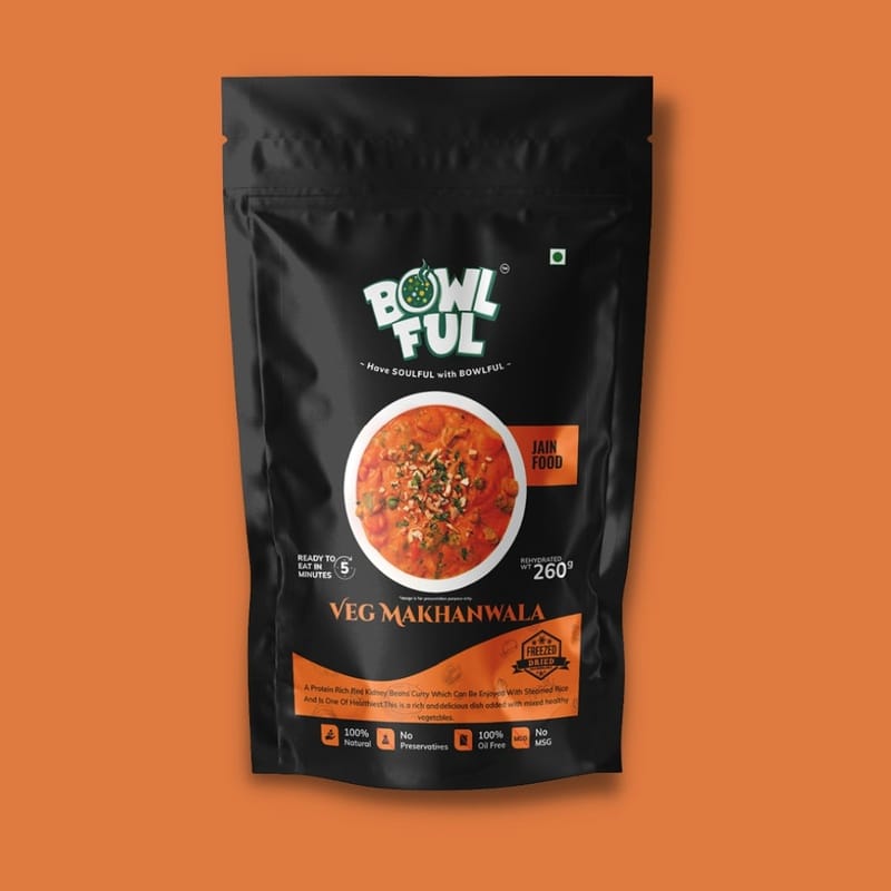 Bowlful Veg Makhanwala Jain - Jain Rich Mixed Veg Curry with Butter & Cream