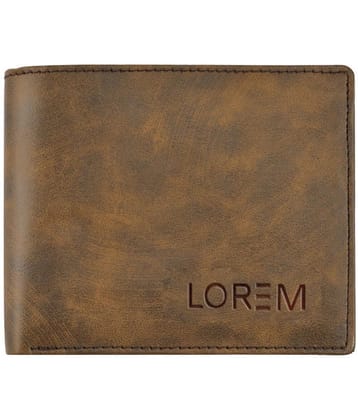 Lorem - Brown Faux Leather Mens Two Fold Wallet ( Pack of 1 ) - Brown