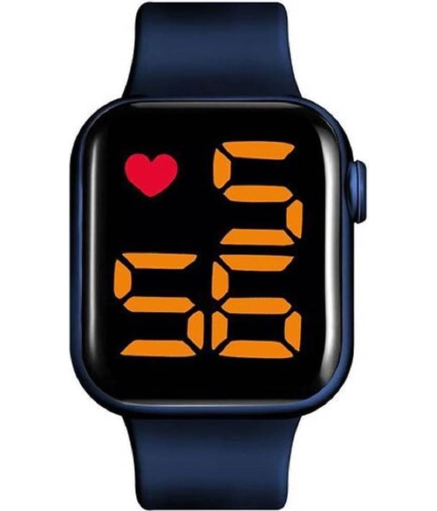 Renaissance Traders - Blue Silicon Digital Men's Watch