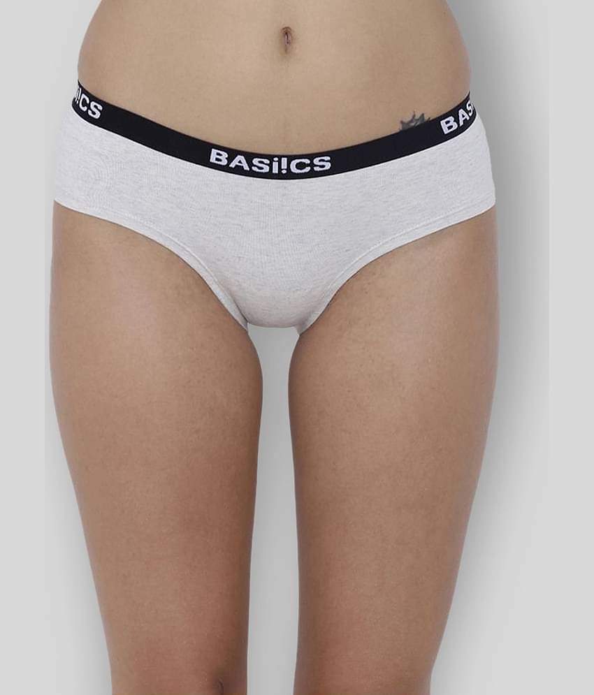 BASIICS By La Intimo Cotton Women's Bikini Panties ( White )