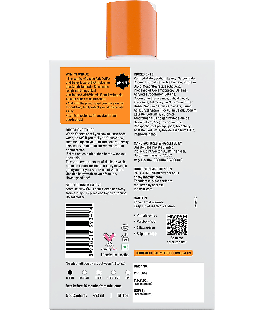 Chemist At Play Exfoliating Shower Gel Body Wash Gently Exfoliates Dead Skin Cells, 473ml (Pack of 1)