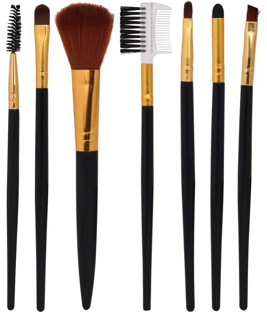 Colors Queen Feather Brush Synthetic Dust off Powder Wet & Dry Products Blending 50g (Combo of 7Pcs)