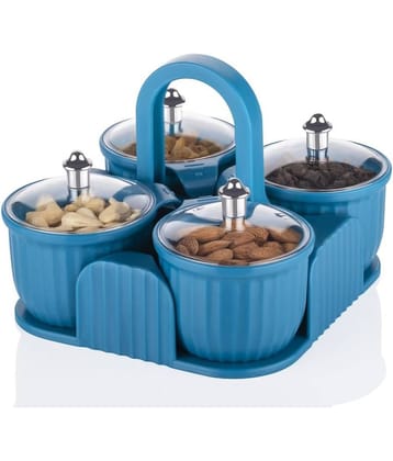 iview kitchenware Dry Fruit/Masala/ Plastic Blue Pickle Container ( Set of 1 )