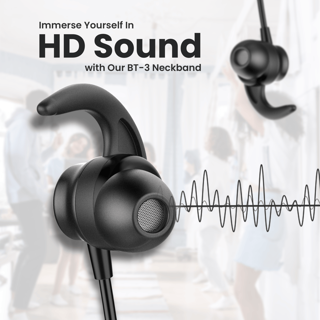 Cellecor Wireless Waterproof Neckband with 25 Hrs playtime Headphone Bluetooth - Black