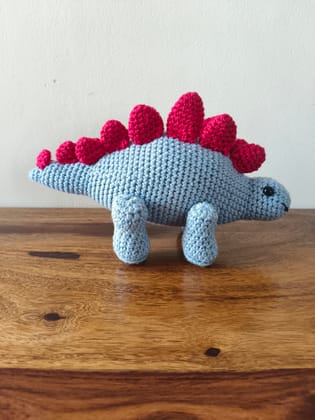 CraftKari Stegosaurus Dinosaur Crochet Toy