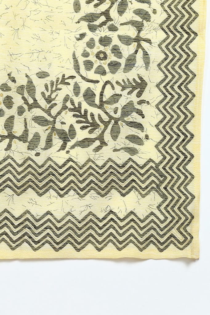 Premium Women Yellow Silk Blend Floral Straight Suit Set VKSKD1865 2026 at ShopCircuit | ONDC