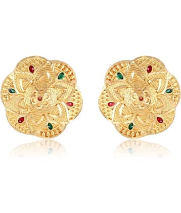 Vighnaharta wedding and Party wear Gold Plated alloy Stud Earring for Women and Girls (VFJ1255ERG)