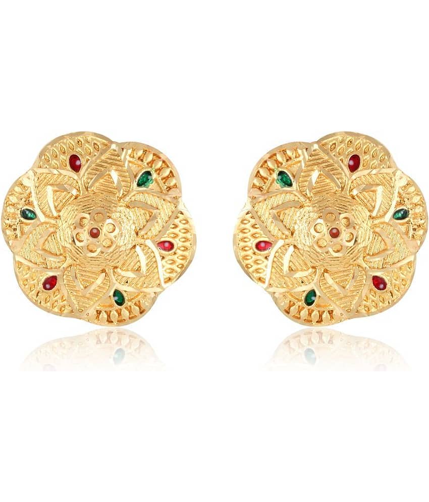 Vighnaharta wedding and Party wear Gold Plated alloy Stud Earring for Women and Girls (VFJ1255ERG)