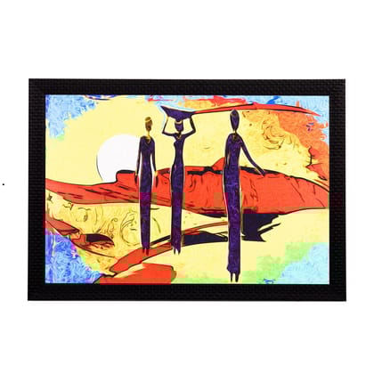 Abstract Women Satin Matt Texture UV Art Painting