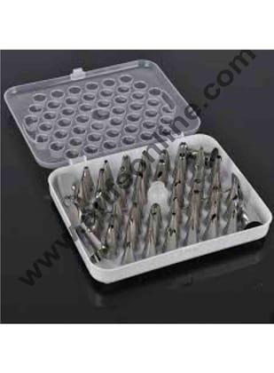 Cake Decor 52pcs/Set Box Piping Nozzles Pastry Tips Cupcake Cake Decorating Stainless Steel Nozzles