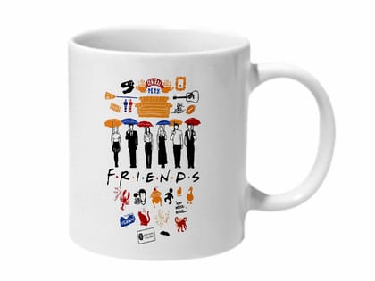 Multicolor Friends Colarge Ceramic Mug
