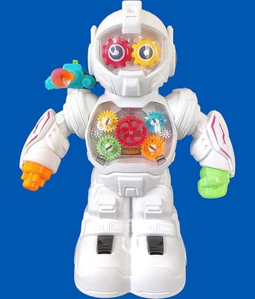 RAINBOW RIDERS  Gear Robot Battery Operated Toy For Kids With Light And Sound For Boys & Girls Age 2, 3, 4, 5, 6, 7, 8 Years Plastic Multicolour Musical Indoor and Outdoor Gear Robot Toy