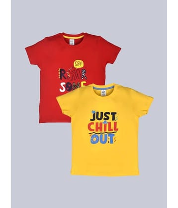 Lux Cozi Pack of 2 Boys Cotton T-Shirt ( Green )