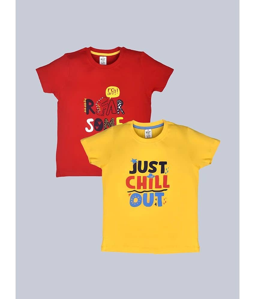 Lux Cozi Pack of 2 Boys Cotton T-Shirt ( Green )