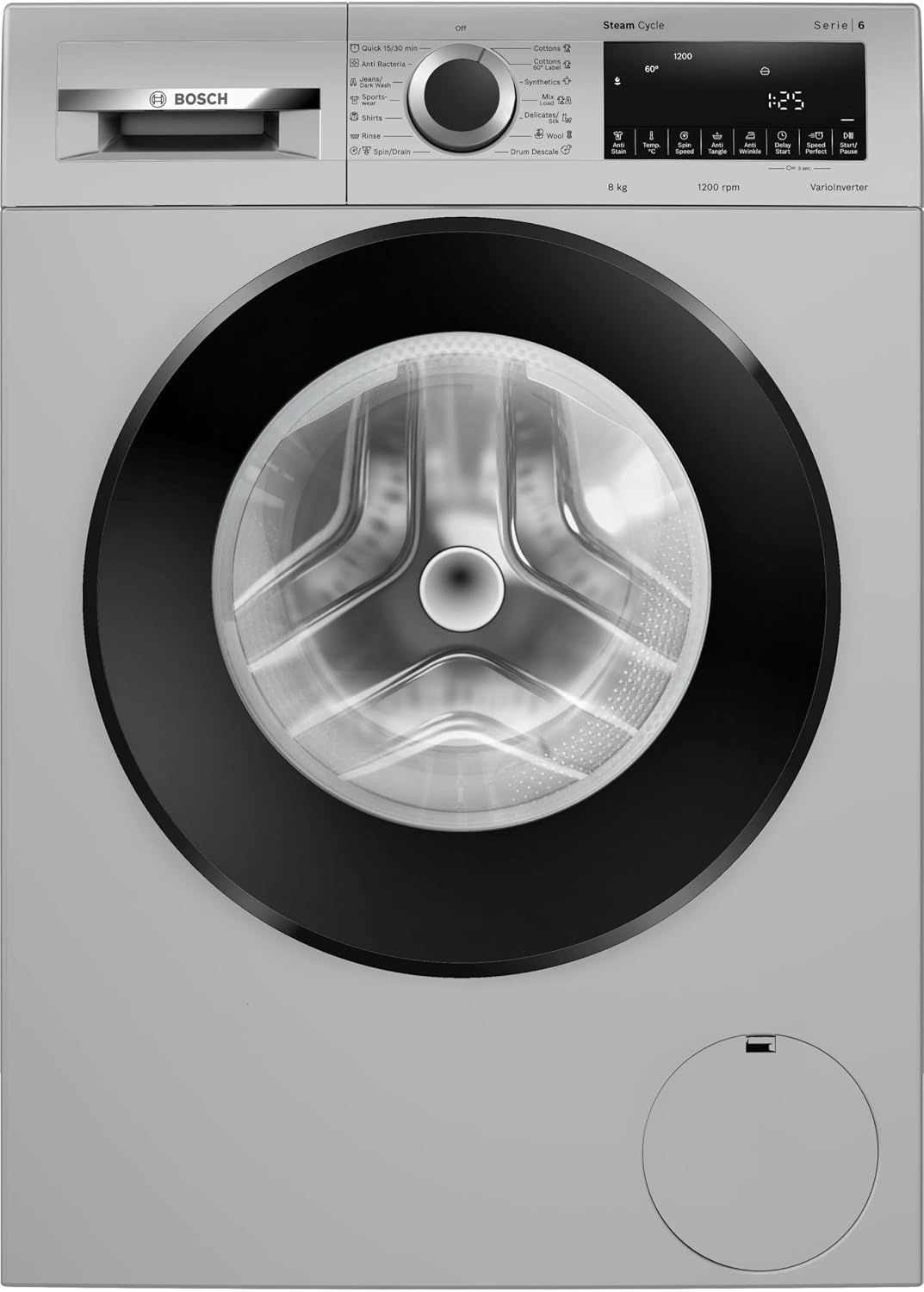 Bosch WGA1320SIN Series 6 washing machine, front loader 8 kg 1200 rpm Bosch WGA1320SIN Series 6 washing machine, front loader 8 kg 1200 rpm - grey / 8 Kg