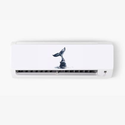 Whale AC Sticker - Split AC Decal | Air Conditioner Skin Sticker
