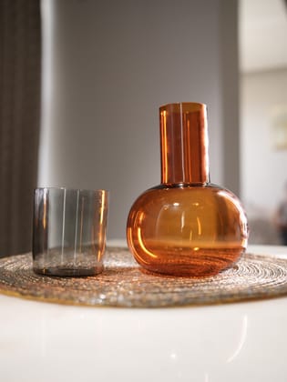 Stone & Sun Carafe Set-Amber