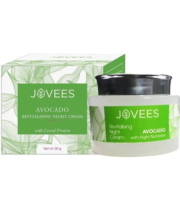 Jovees Herbal Avocado Revitalising Night Cream For Younger And Glowing Skin, 50gm (Pack of 1)