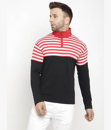 Gritstones Pack of 1 Cotton Blend Regular Fit Men's T-Shirt ( Red )