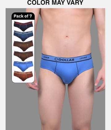 Dollar Lehar Super Combed Cotton Mens Brief - Pack of 7 - (Colour May Vary)
