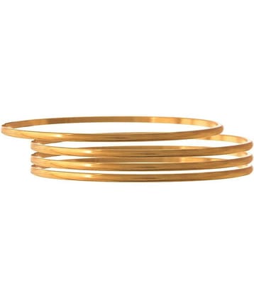 Jfl - Jewellery For Less Traditional Ethnic One Gram Gold Plated Bangle Set For Girls & Women - (Set Of 4)