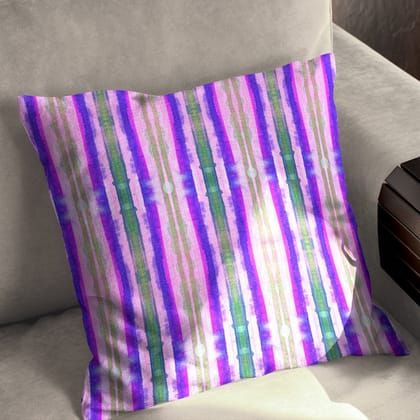 Tie Dye Stripes-Velvet Cushion / 16x16 / without