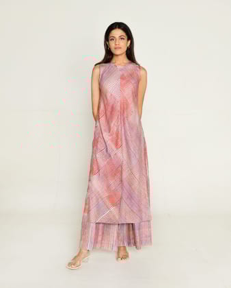 Plosky Cloud Kurta With Wide Leg Pant-XS