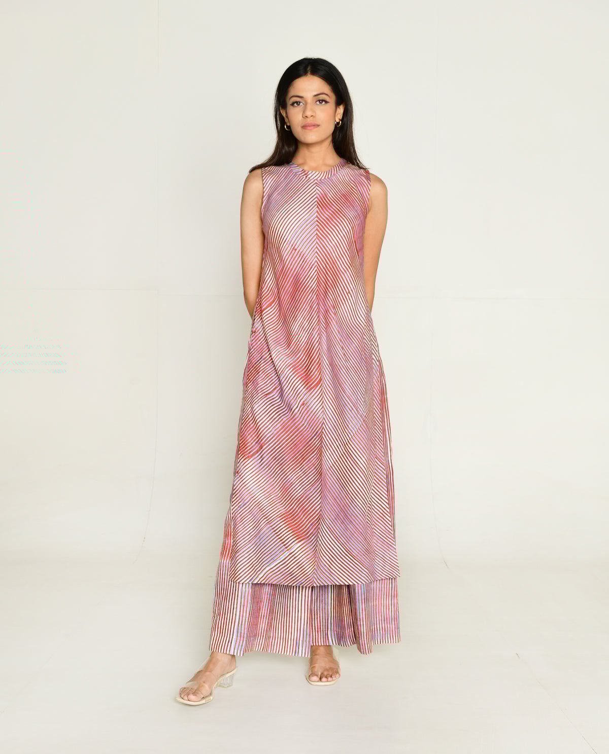 Plosky Cloud Kurta With Wide Leg Pant-XS