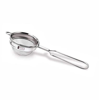 Tiara No.2 Max Round 1 Pc Single Mesh Stainless Steel Stainless Steel Tea Coffee Strainer Sieve Chai Chalni Juice Oil Filter (No.2)