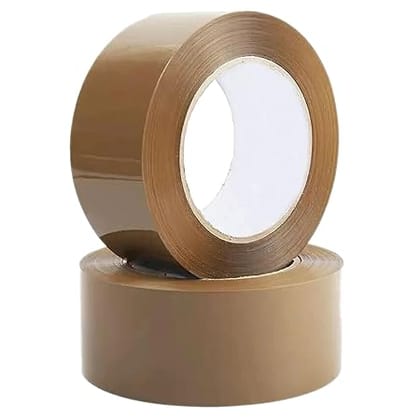 Adhesive Carton Packing High Strength Tape (Brown, 2inch/48mm x 65m) - Pack of 2