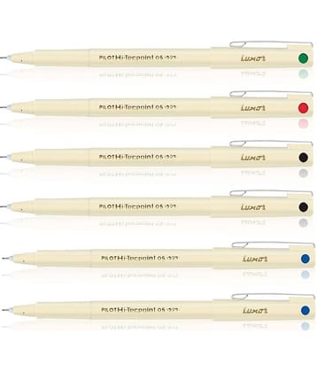 Pilot Hi-Tecpoint 05 Blue 2, Black 2, Green 1 and Red 1