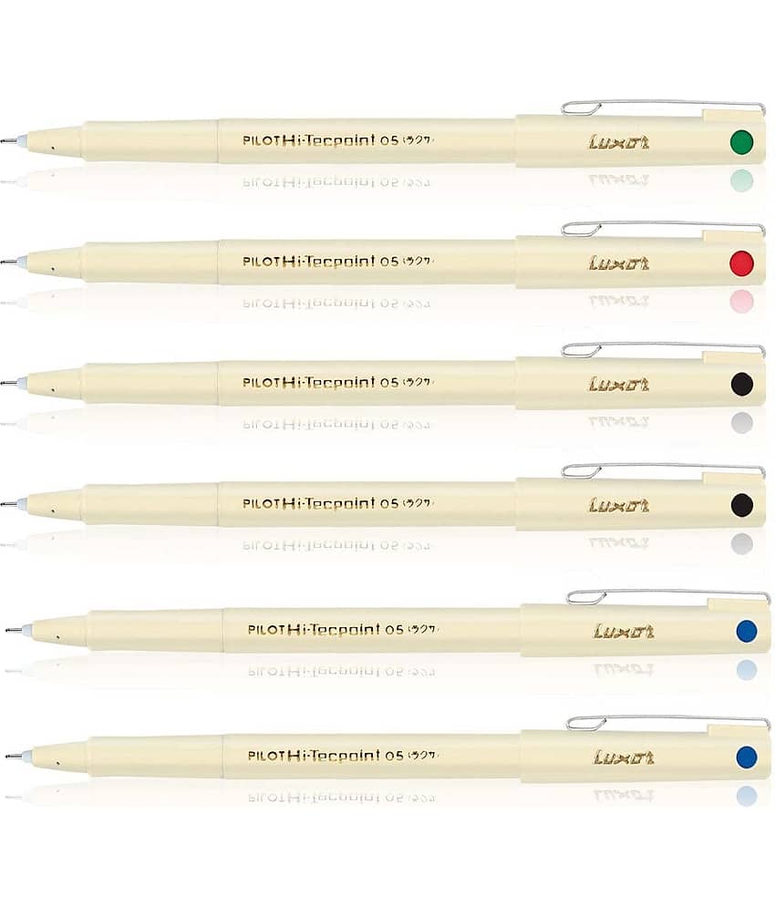 Pilot Hi-Tecpoint 05 Blue 2, Black 2, Green 1 and Red 1