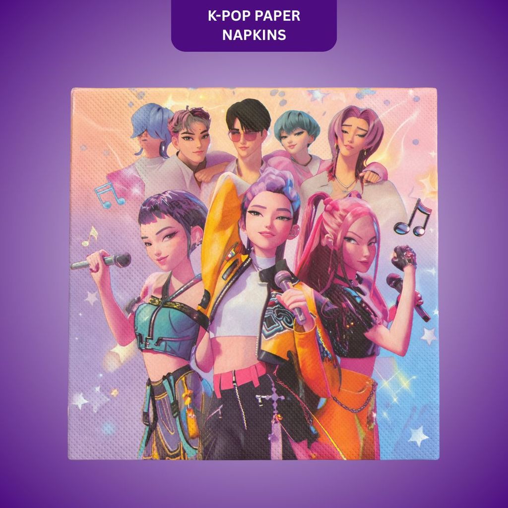 K-POP Paper Napkins - 20PC - Party and Festive Needs | Buy online on ZillyBuy