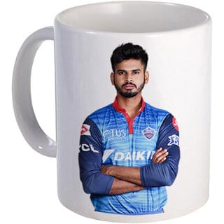 COLOR YARD best Shreyas Iyer indian cricketer in Dlehi IPL jersy design on Ceramic Coffee Mug
