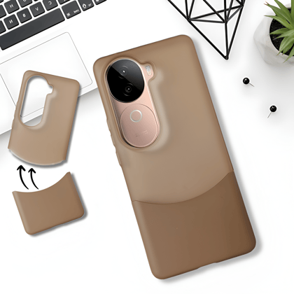 Brown Detach Matte Case for Vivo V40E