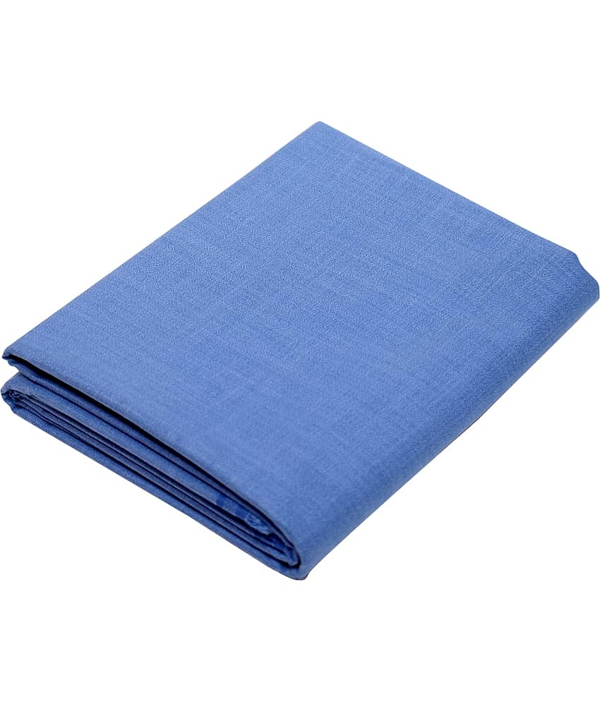 KUNDAN SULZ GWALIOR Blue Cotton Blend Unstitched Shirt pc
