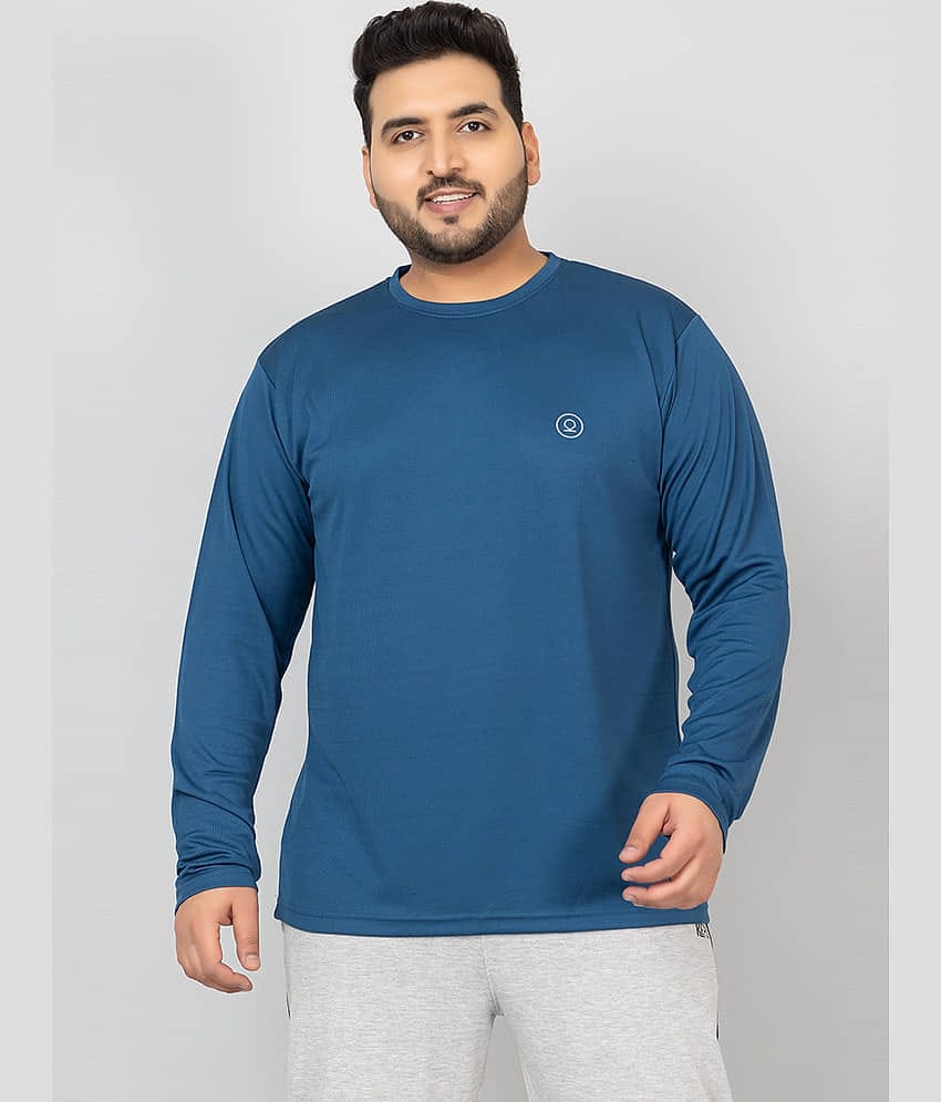 Chkokko Pack of 1 Polyester Regular Fit Men's T-Shirt ( Indigo )