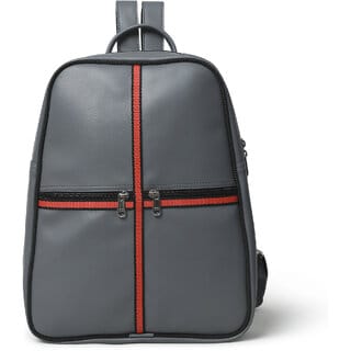 MATRICE laptop backpack bag with Grey-Red faux vegan leather(NE-S-0789-GreyRed) MATRICE laptop backpack bag with Grey-Red faux vegan leather(NE-S-0789-GreyRed)