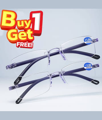 Fadiso Fashion Square Rimless Reading Glasses