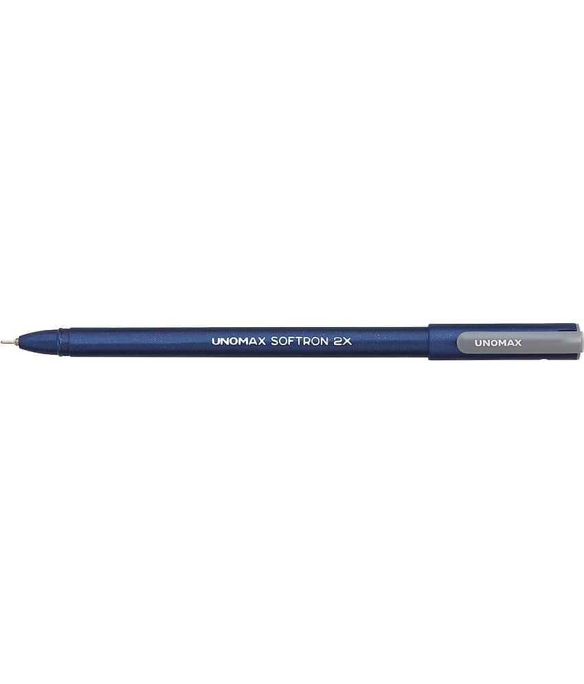 UNOMAX Softron 2X Black Ball Pen (Pack of 30, Black)