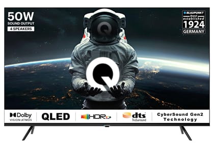 Blaupunkt 108 cm (43 inches) Quantum Dot Series 4K Ultra HD QLED Google TV 43QD7050 (Black) Black