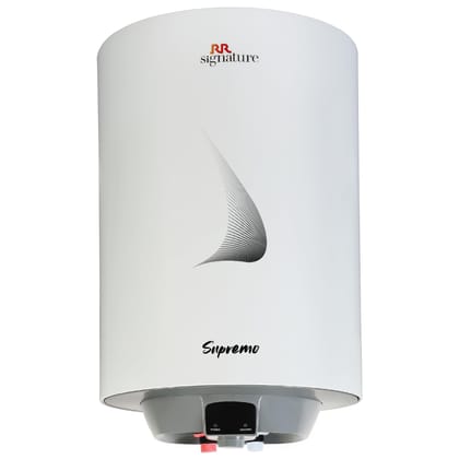 RR Signature Supremo 25L Star Rated Storage Water Heater for Home | Glass Line Tank Geyser | 8 Bar, Suitable for High Rise |Thermal Cutout |Safety Valve 2 Yr Warranty on Product & 6 Yr on Tank by RR RR Signature Supremo 25L Star Rated Storage Water Heate