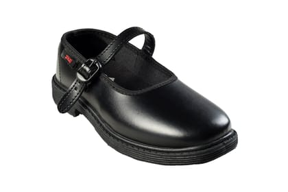 Titas Girls Black School Shoe (7 Years to 12 Years Girls)-Black / 12