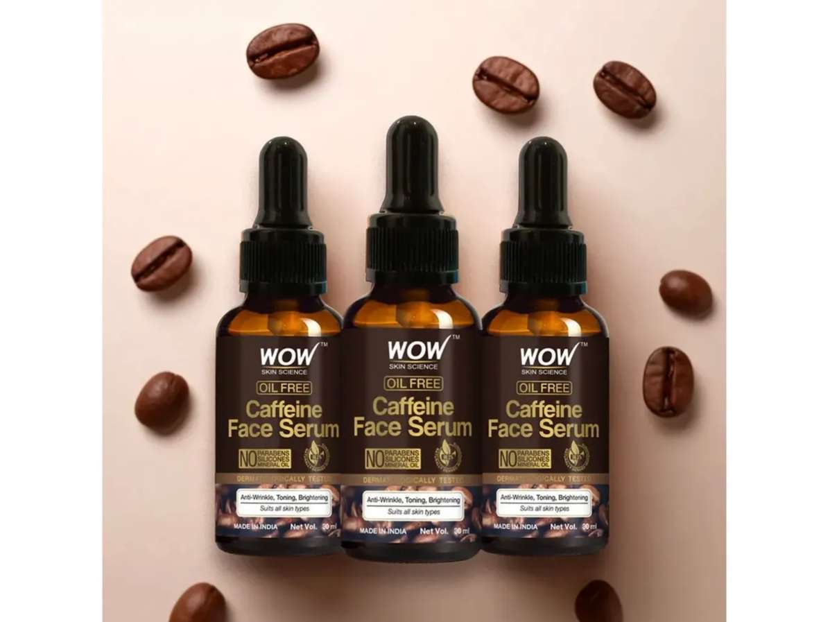 WOW Caffeine Face Serum, Quick Absorbing, OIL FREE, Anti-aging, Anti-wrinkles & Acne Refresh, Revive & Restore Skin - 30ml ( Pack Of 3)