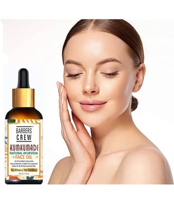 Barbers Crew Ayurvedic Kumkumadi Face Oil For Skin & Anti Aging Face Serum 30 mL