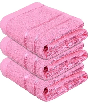 Dyana Core Pack of 3 Cotton 401-450 -GSM Hand Towel ( Pink )